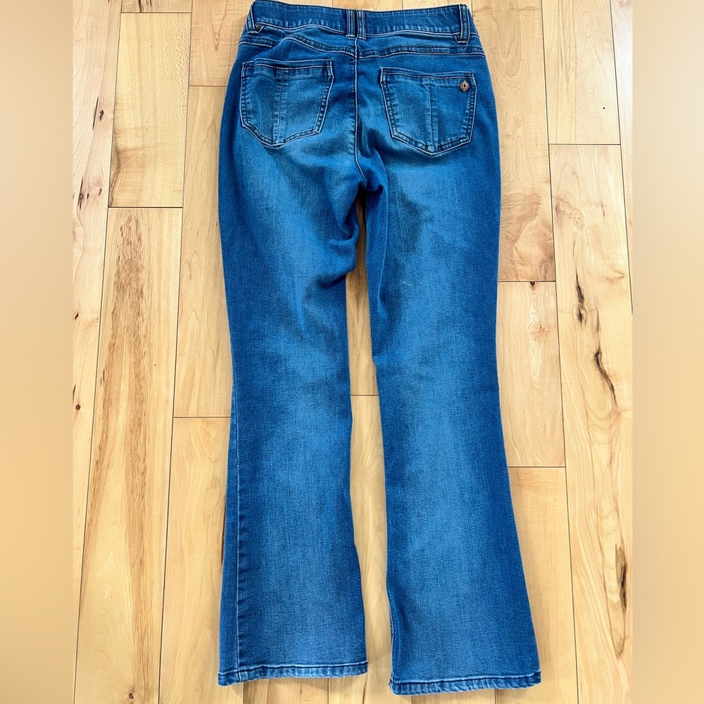 Democracy Blue Boot Cut Jeans Ab Solution women’s size 2 Petite - Picture 4 of 5